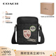 蔻馳（COACH）【品牌直供】男士小號新款老花單肩斜挎包手機包男生日禮物 徽標CAT79 QBA5F