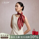 上海故事新款絲巾中方巾素縐緞100%桑蠶絲送媽媽婦女節生日禮物圍巾禮盒