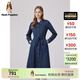 暇步士（Hush Puppies）女裝春新款時(shí)尚復古萊賽爾系帶襯衫連衣裙 196深藍 M