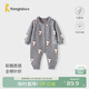 童泰（TONGTAI）嬰兒連體衣春秋季寶寶衣服兒童休閑針織哈衣男女童爬服灰色90cm