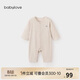 babylove嬰兒連體衣春秋季輕薄保暖衣服男女寶寶純色哈衣爬爬服打底睡衣