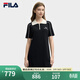 FILA斐樂(lè )官方女子編織連衣裙2025夏季新款時(shí)尚休閑修身POLO裙子 傳奇藍-NV 2XL 180/96A/XXL