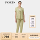 PORTS寶姿春季新品女裝一?？弁ㄇ谛蓍e短袖西裝ALP8J006SWP027 玉石色 M (6)