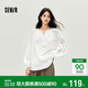 森馬（Semir）長(cháng)袖襯衫女流蘇刺繡波西米亞風(fēng)2025秋白色寬松袖襯衣10A525105001