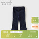 戴維貝拉兒童褲子春秋裝女童抗菌防螨喇叭褲女寶洋氣休閑褲