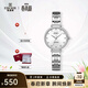 依波（EBOHR）卡納系列手表女士石英表生日禮物時(shí)尚超薄防水腕表送女友七夕禮物 簡(jiǎn)約白盤(pán) 51130329