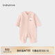 babylove嬰兒連體衣春秋季哈衣爬服男女寶寶簡(jiǎn)約薄夾棉a類(lèi)保暖衣服外出服