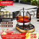 金灶（KAMJOVE）全自動(dòng)煮茶器黑茶煮茶壺養生壺 玻璃智能保溫電茶壺燒茶壺蒸茶器 黑色 0.8L