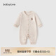 babylove嬰兒連體衣春秋款純棉寶寶哈衣家居服爬服長(cháng)袖彩棉新生兒衣服