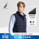 諾帝卡（NAUTICA）【商場(chǎng)同款】男裝秋冬新防輕濺水立領(lǐng)羽絨馬甲男JO4312 藏青4NV M
