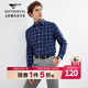 七匹狼長(cháng)袖襯衫冬季新品格紋加絨休閑時(shí)尚男裝襯衣保暖舒適抗菌上衣 102(深藍) XL 175/92A