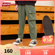 Levi's 李維斯童裝男童休閑長(cháng)褲春秋新款兒童舒適毛圈工裝風(fēng)褲子 橄欖綠 140 /60 【建議身高128-140cm】