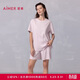 愛(ài)慕睡衣女夏季棉質(zhì)清爽透氣短袖短褲家居服套裝AM46B401 L