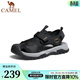 駱駝（CAMEL）夏季新款舒適包頭沙灘鞋戶(hù)外休閑男士涼鞋洞洞涼鞋 G13M076014-1 黑色 40
