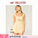 HOLLISTER25夏季甜美歐若風(fēng)鏤空小飛袖連衣裙裙褲女裝359-5034 奶油黃 S (165/88A)標準版