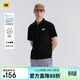 CAT【涼感】卡特夏新款男士戶(hù)外休閑簡(jiǎn)LOGO抗菌寬松翻領(lǐng)短袖T恤