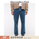 Abercrombie & Fitch男裝24春秋款美式復古高街經(jīng)典水洗直筒牛仔褲131-4208 靛藍色 31 /30 (175/78A)