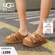 UGG夏季女士時(shí)尚舒適純色厚底露趾可調式束帶休閑涼拖鞋 1155458 CHE | 栗色 38