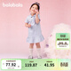 巴拉巴拉童裝兒童連衣裙女童寶寶裙子夏裝學(xué)院polo裙繡花 粉紫A70706 100