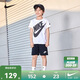 NIKE 耐克小童裝男童短袖套裝夏季兒童經(jīng)典款短T針織短褲2件套