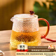 憶壺茶（YIHUTEA）泡茶壺玻璃耐高溫加厚泡茶壺茶水分離大容量水壺煮茶家用辦公茶具 【單壺】錘紋玻璃壺500ML