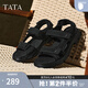 TATA/他她夏商場(chǎng)同款時(shí)尚百搭舒適厚底涼鞋男新款27B17BL5 黑色 40