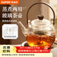 蘇泊爾（SUPOR）泡茶壺玻璃煮茶壺耐高溫可加熱提梁壺家用燒水壺茶具 【單個(gè)】玻璃壺 1300ml