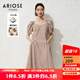 艾諾絲雅詩(shī)ARIOSEYEARS夏季新品通勤全棉收腰法式中長(cháng)連衣裙30519020 咖格 M