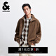 杰克·瓊斯（JACK&JONES）男生春季款夾克立領(lǐng)寬松長(cháng)袖外套純色舒適上衣225321036 E06柚木 M （175）
