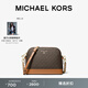MICHAEL KORS 邁克高仕 MK Jet Set Charm 中號皮質(zhì)貝殼包斜挎包 深棕色/橡果棕 252 中號