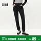 森馬（Semir）森柔|牛仔褲女冬季修身抓毛小腳褲顯瘦休閑潮流長(cháng)褲103724124010