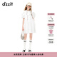 DZZIT地素時(shí)尚春夏甜酷少泡泡袖娃娃領(lǐng)短袖連衣裙3H2O4501B 白色 S