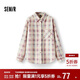 森馬（Semir）森柔|牛仔襯衫女春中長(cháng)款oversize落肩長(cháng)袖衣服襯衣103125105002