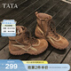 他她（TATA）加絨拳擊靴新款休閑運動(dòng)阿甘鞋女鞋時(shí)尚短靴子GPD03DD5 啡色（絨里） 36