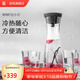 WMF 德國福騰寶 進(jìn)口玻璃冷水瓶水杯 涼水瓶涼水壺玻璃杯玻璃水瓶 1L 倒水杯（玫瑰金）