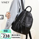 viney牛皮雙肩包女學(xué)生書(shū)包輕便旅游旅行背包輕奢電腦包生日禮物送女友