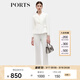 PORTS寶姿春夏款女裝簡(jiǎn)約V領(lǐng)斜襟修身西裝外套ALM8J022NWB011 奶白色-1 XS (2)