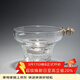 容山堂 木璃 玻璃鑲銀茶漏 大號透明茶濾托架泡茶過(guò)濾器 茶具配件 銀珠玻璃茶漏