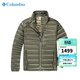 哥倫比亞（Columbia）羽絨外套男秋冬款金點(diǎn)熱能拒水熱壓700蓬保暖鵝絨羽絨服WE9048 397 /綠色 M 175/96A 【充絨量112G】