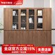 威爾斯佳文件柜辦公柜現代簡(jiǎn)約辦公室儲物柜六門(mén)掛衣置物柜玻璃門(mén)書(shū)柜 1.2米三門(mén)文件柜