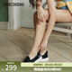 斯凱奇（Skechers）漁夫鞋春季一腳蹬女鞋蕾絲單鞋透氣懶人散步鞋休閑媽媽鞋健步鞋 896020-BKW/黑色/白色 38