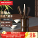 金灶（KAMJOVE） 黑檀木實(shí)木茶道六君子套裝 功夫茶具茶藝組合茶盤(pán)擺件實(shí)木精雕 KP-8