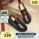 他她（TATA）女鞋六便士2025秋季休閑樂(lè )福鞋黑色單鞋 黑色 37