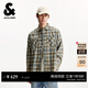 杰克·瓊斯（JACK&JONES）男裝襯衫時(shí)尚個(gè)性格紋字母刺繡舒適全棉翻領(lǐng)長(cháng)袖上衣225305010 E49墨綠 常規 L