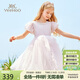 英氏（YEEHOO）女童連衣裙兒童公主裙中大童裝裙子主持宴會(huì )晚禮服夏 淺粉  110 