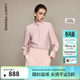 朗姿新中式上衣高級感氣質(zhì)內搭疊穿長(cháng)袖白襯衫秋新款設計感 霧霾粉色 XL