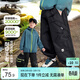 左西童裝男童褲子春裝2026新款兒童工裝褲大童戶(hù)外沖鋒褲 黑色 150
