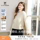 香影【羊毛+山羊絨】白色毛衣女2025冬季新款軟糯套頭針織衫上衣 白色 M 160/84A/95-110斤