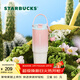 星巴克（Starbucks）杯子 多肉花園系列 不銹鋼桌面杯高顏值可愛(ài)便攜隨行杯男女士送禮 不銹鋼雙飲口杯(配掛件)820ml
