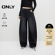 ONLY2025夏季新款做舊中腰長(cháng)褲香蕉闊腿褲牛仔褲女|125332099 J09深牛仔灰色 XS XS標準褲長(cháng)